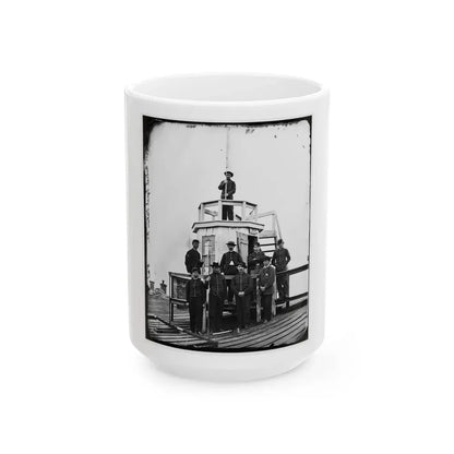 Washington, D.C. Central Signal Station, Winder Building, 17th And E Streets Nw, And Signal Corps Men (U.S. Civil War) White Coffee Mug 15oz - Go Mug Yourself