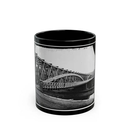 Washington, D.C. Chain Bridge Over The Potomac; Chesapeake And Ohio Canal In Foreground (U.S. Civil War) Black Coffee Mug 11oz - Go Mug Yourself