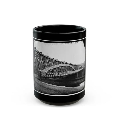 Washington, D.C. Chain Bridge Over The Potomac; Chesapeake And Ohio Canal In Foreground (U.S. Civil War) Black Coffee Mug 15oz - Go Mug Yourself