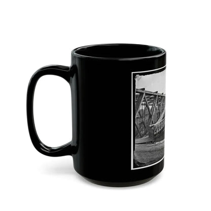 Washington, D.C. Chain Bridge Over The Potomac; Chesapeake And Ohio Canal In Foreground (U.S. Civil War) Black Coffee Mug - Go Mug Yourself