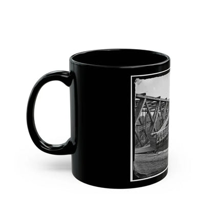 Washington, D.C. Chain Bridge Over The Potomac; Chesapeake And Ohio Canal In Foreground (U.S. Civil War) Black Coffee Mug - Go Mug Yourself