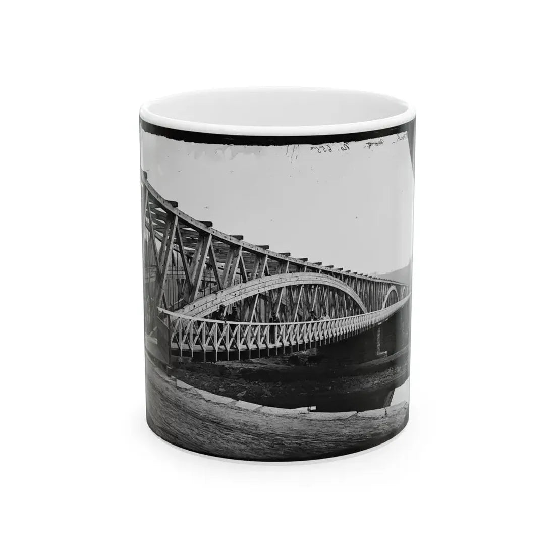 Washington, D.C. Chain Bridge Over The Potomac; Chesapeake And Ohio Canal In Foreground (U.S. Civil War) White Coffee Mug 11oz - Go Mug Yourself