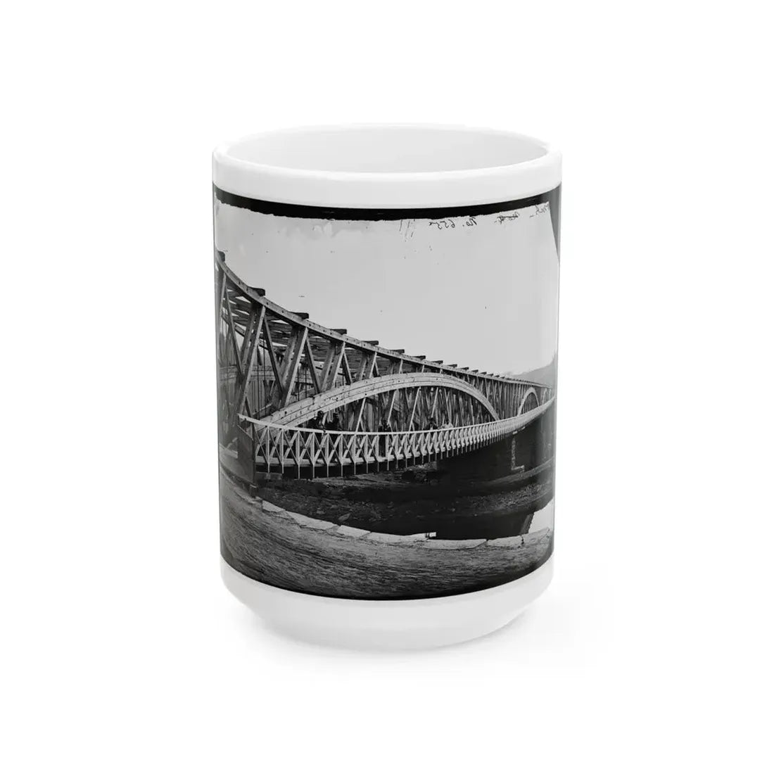 Washington, D.C. Chain Bridge Over The Potomac; Chesapeake And Ohio Canal In Foreground (U.S. Civil War) White Coffee Mug 15oz - Go Mug Yourself