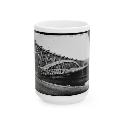 Washington, D.C. Chain Bridge Over The Potomac; Chesapeake And Ohio Canal In Foreground (U.S. Civil War) White Coffee Mug 15oz - Go Mug Yourself