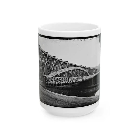 Washington, D.C. Chain Bridge Over The Potomac; Chesapeake And Ohio Canal In Foreground (U.S. Civil War) White Coffee Mug 15oz - Go Mug Yourself