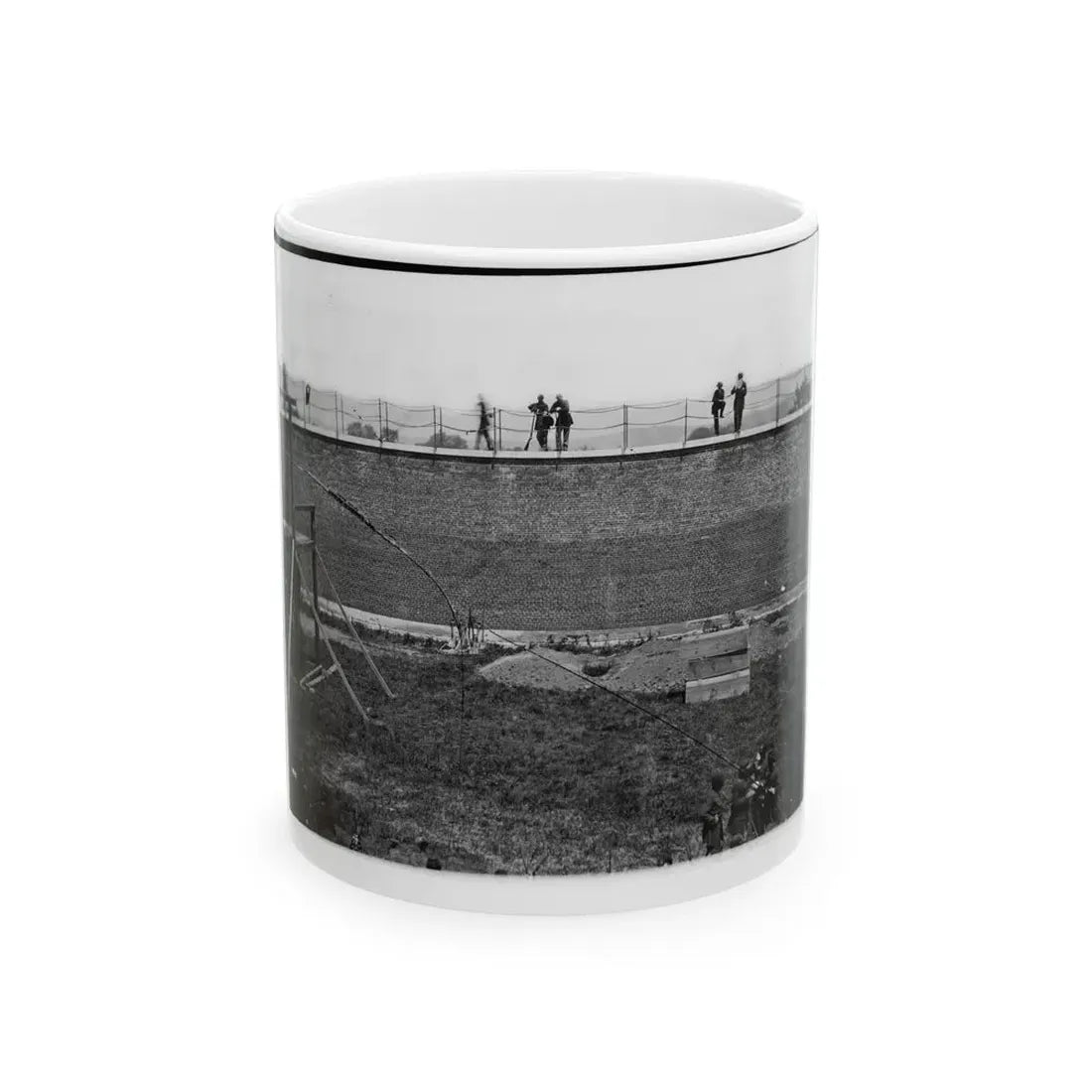 Washington, D.C. Coffins And Open Graves Ready For The Conspirators' Bodies At Right Of Scaffold (U.S. Civil War) White Coffee Mug 11oz - Go Mug Yourself