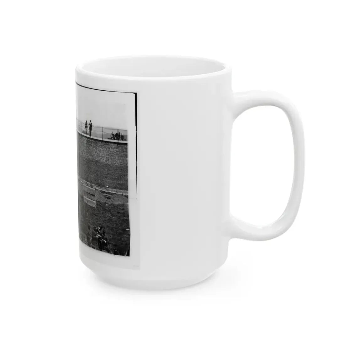 Washington, D.C. Coffins And Open Graves Ready For The Conspirators' Bodies At Right Of Scaffold (U.S. Civil War) White Coffee Mug - Go Mug Yourself