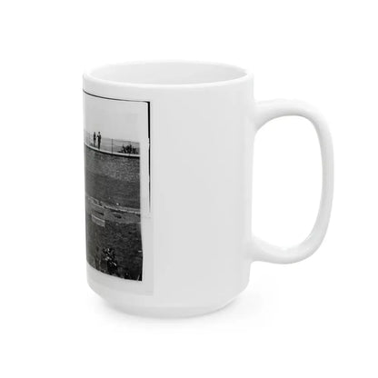 Washington, D.C. Coffins And Open Graves Ready For The Conspirators' Bodies At Right Of Scaffold (U.S. Civil War) White Coffee Mug - Go Mug Yourself