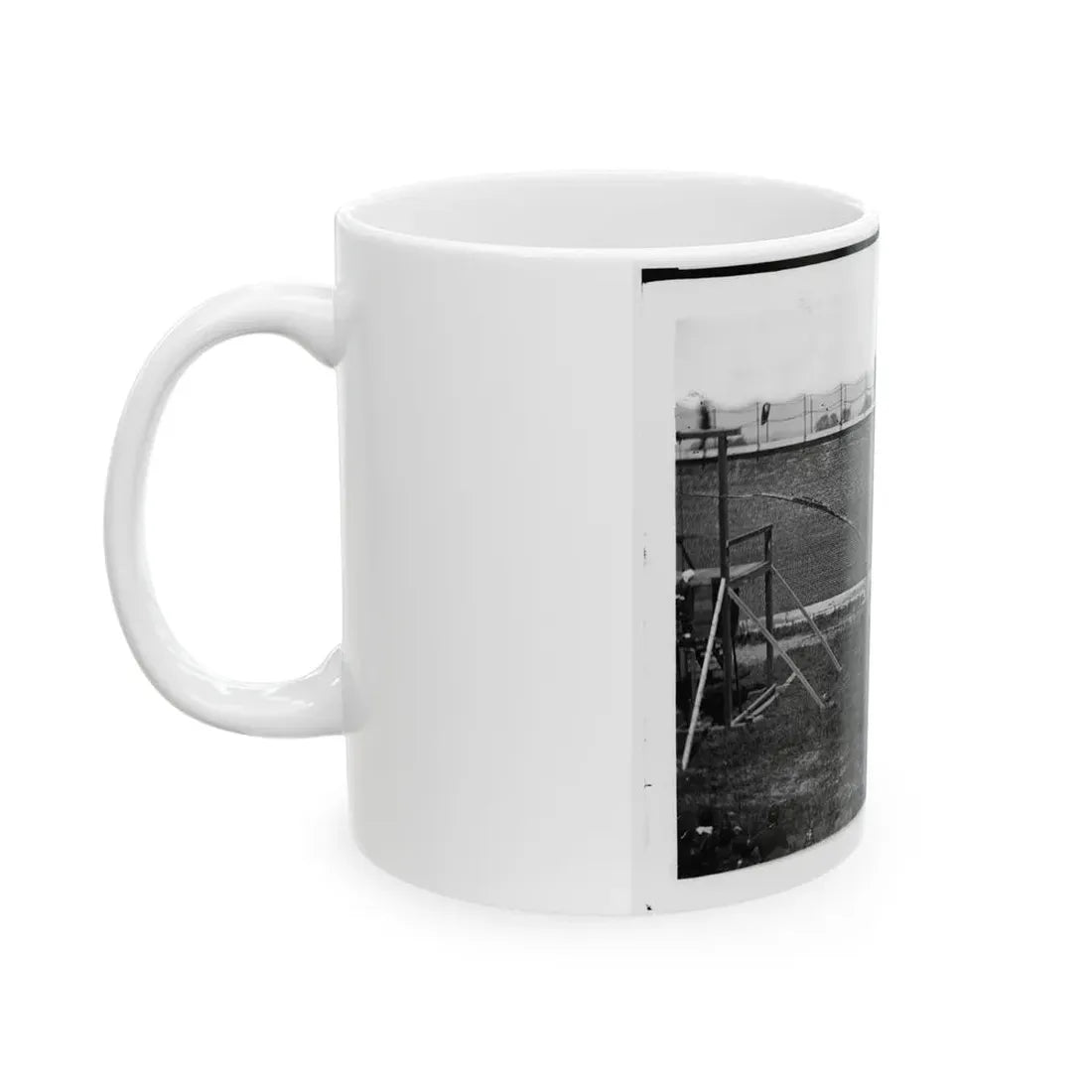 Washington, D.C. Coffins And Open Graves Ready For The Conspirators' Bodies At Right Of Scaffold (U.S. Civil War) White Coffee Mug - Go Mug Yourself