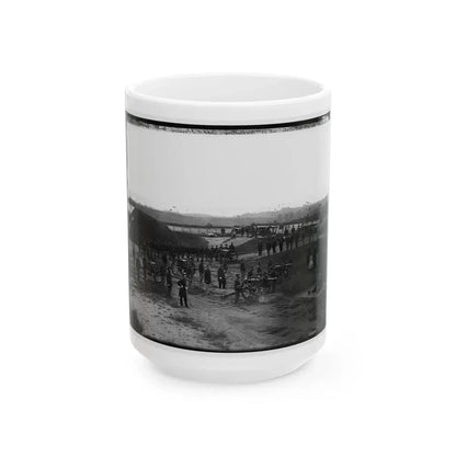 Washington, D.C. Company M, 9th New York Heavy Artillery, In A Fort (U.S. Civil War) White Coffee Mug 15oz - Go Mug Yourself