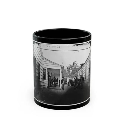 Washington, D.C. Convalescent Soldiers And Others Outside Quarters Of The Sanitary Commission Home Lodge (U.S. Civil War) Black Coffee Mug 11oz - Go Mug Yourself
