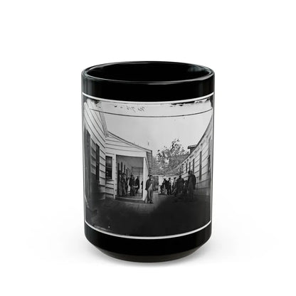 Washington, D.C. Convalescent Soldiers And Others Outside Quarters Of The Sanitary Commission Home Lodge (U.S. Civil War) Black Coffee Mug 15oz - Go Mug Yourself