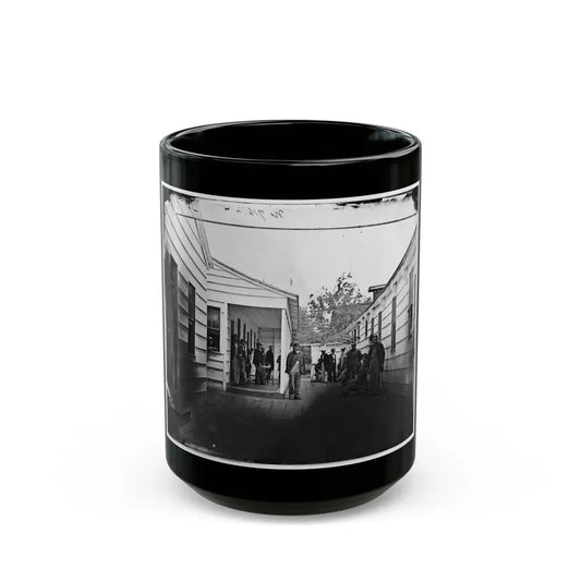 Washington, D.C. Convalescent Soldiers And Others Outside Quarters Of The Sanitary Commission Home Lodge (U.S. Civil War) Black Coffee Mug 15oz - Go Mug Yourself