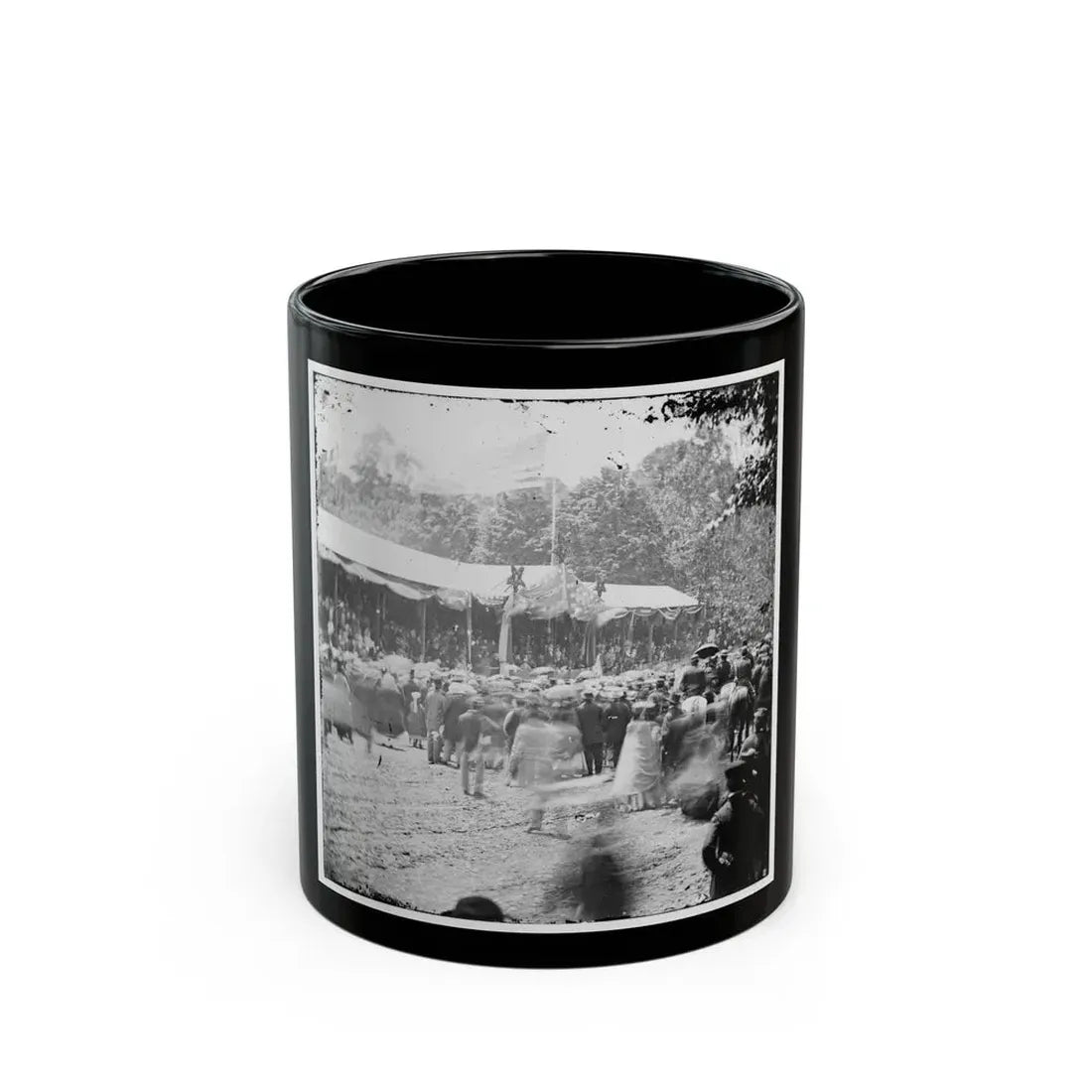 Washington, D.C. Crowd In Front Of Presidential Reviewing Stand (U.S. Civil War) Black Coffee Mug 11oz - Go Mug Yourself