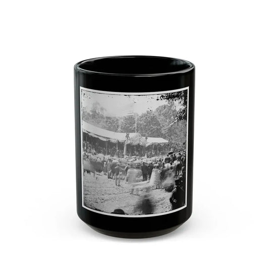 Washington, D.C. Crowd In Front Of Presidential Reviewing Stand (U.S. Civil War) Black Coffee Mug 15oz - Go Mug Yourself