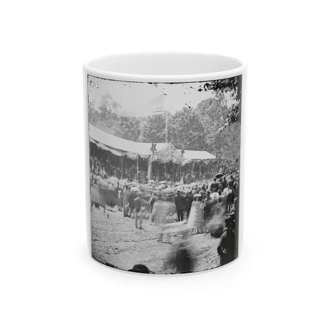 Washington, D.C. Crowd In Front Of Presidential Reviewing Stand (U.S. Civil War) White Coffee Mug 11oz - Go Mug Yourself
