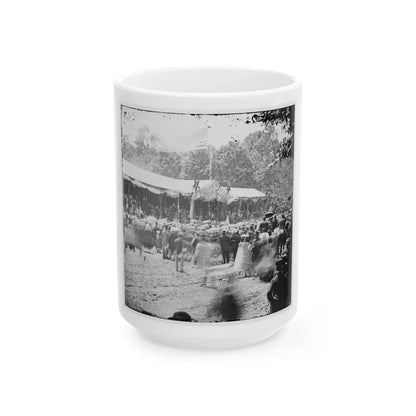 Washington, D.C. Crowd In Front Of Presidential Reviewing Stand (U.S. Civil War) White Coffee Mug 15oz - Go Mug Yourself