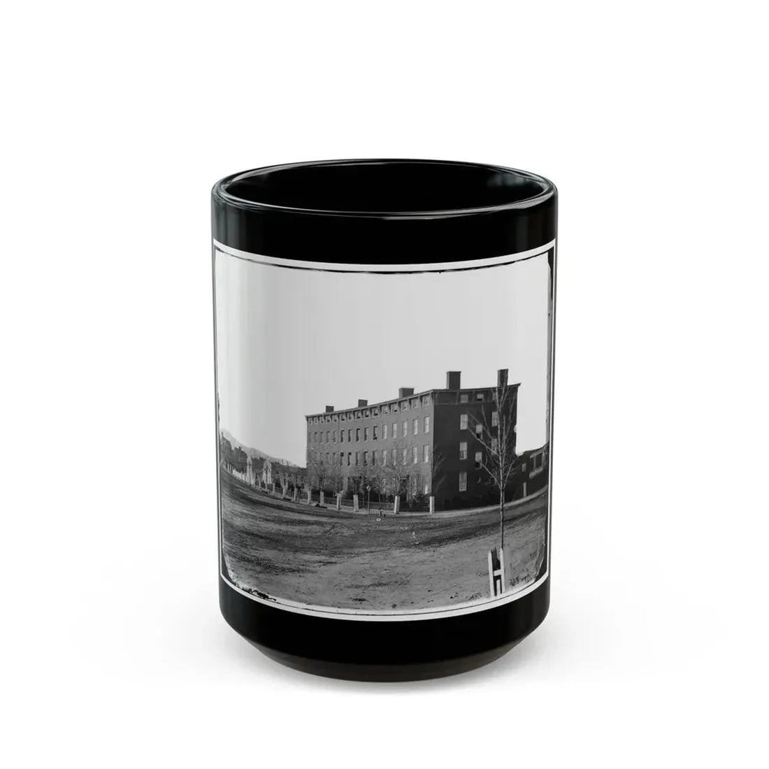 Washington, D.C. Douglas Hospital (Formerly  Minnesota Row ), 2d And I Streets Nw (U.S. Civil War) Black Coffee Mug 15oz - Go Mug Yourself