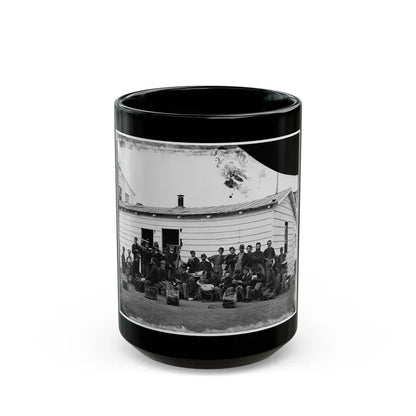 Washington, D.C. Drum Corps Of 10th Veteran Reserve Corps At Leisure (U.S. Civil War) Black Coffee Mug 15oz - Go Mug Yourself