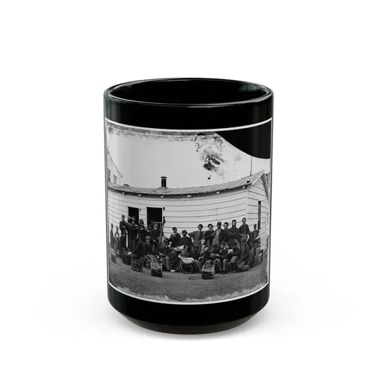 Washington, D.C. Drum Corps Of 10th Veteran Reserve Corps At Leisure (U.S. Civil War) Black Coffee Mug 15oz - Go Mug Yourself