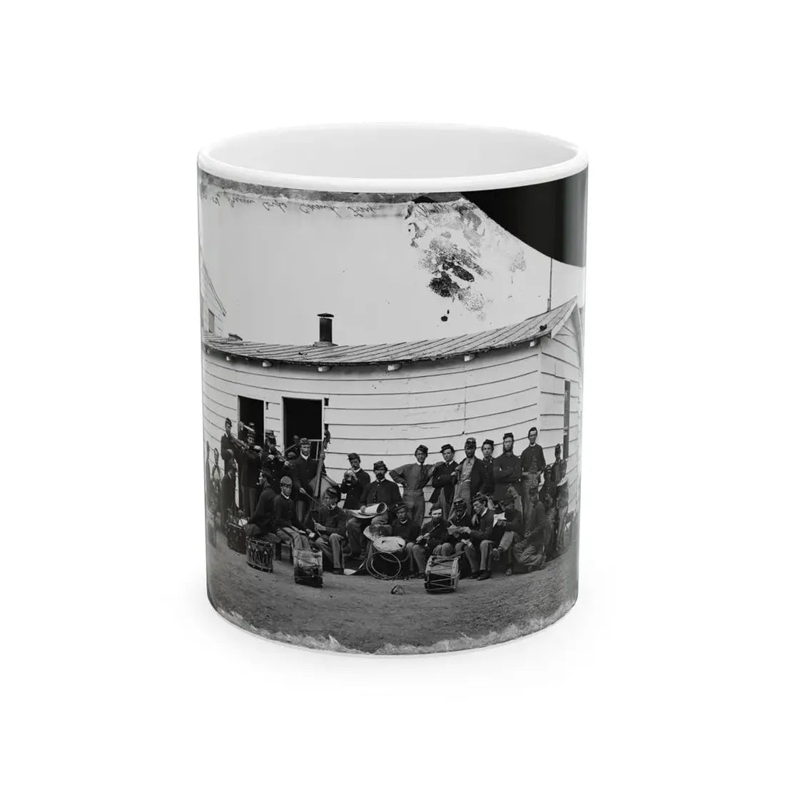Washington, D.C. Drum Corps Of 10th Veteran Reserve Corps At Leisure (U.S. Civil War) White Coffee Mug 11oz - Go Mug Yourself