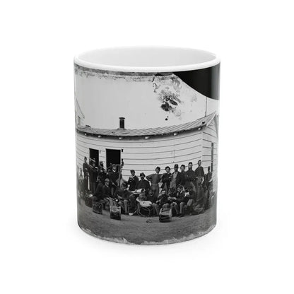 Washington, D.C. Drum Corps Of 10th Veteran Reserve Corps At Leisure (U.S. Civil War) White Coffee Mug 11oz - Go Mug Yourself