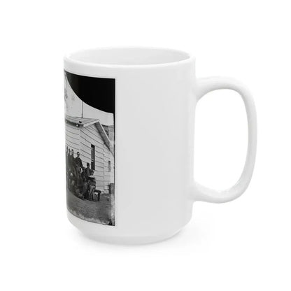 Washington, D.C. Drum Corps Of 10th Veteran Reserve Corps At Leisure (U.S. Civil War) White Coffee Mug - Go Mug Yourself
