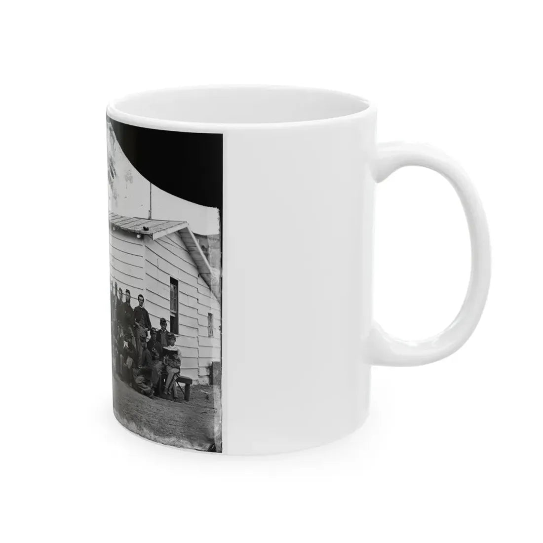 Washington, D.C. Drum Corps Of 10th Veteran Reserve Corps At Leisure (U.S. Civil War) White Coffee Mug - Go Mug Yourself