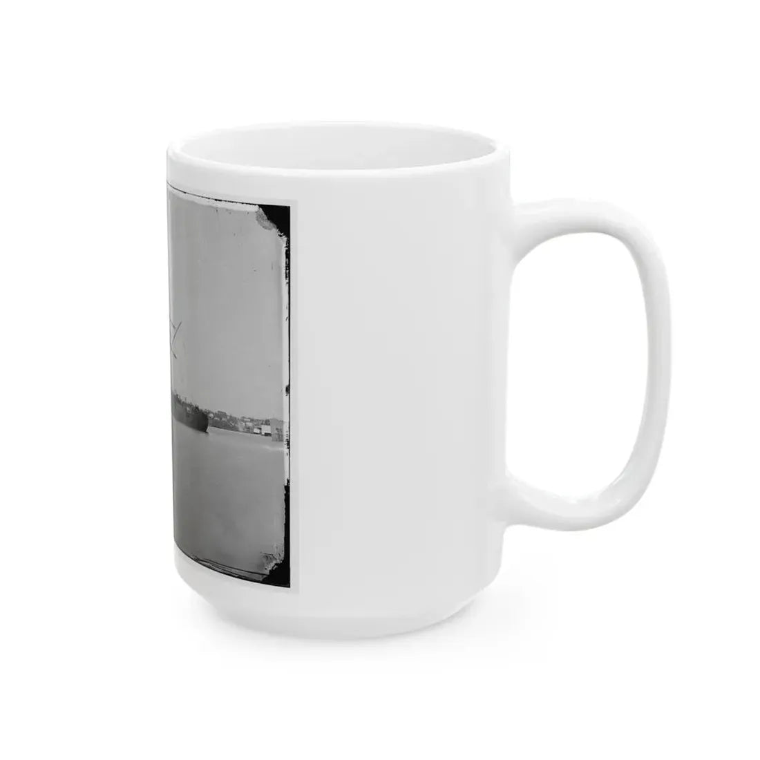 Washington, D.C. Ex-Confederate Iron-Clad Ram Stonewall At Anchor; U.S. Capitol In The Background (U.S. Civil War) White Coffee Mug - Go Mug Yourself