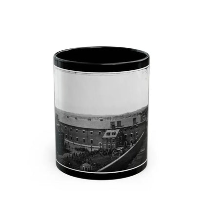 Washington, D.C. Execution Of The Conspirators  Scaffold In Use And Crowd In The Yard, Seen From The Roof Of The Arsenal (U.S. Civil War) Black Coffee Mug 11oz - Go Mug Yourself