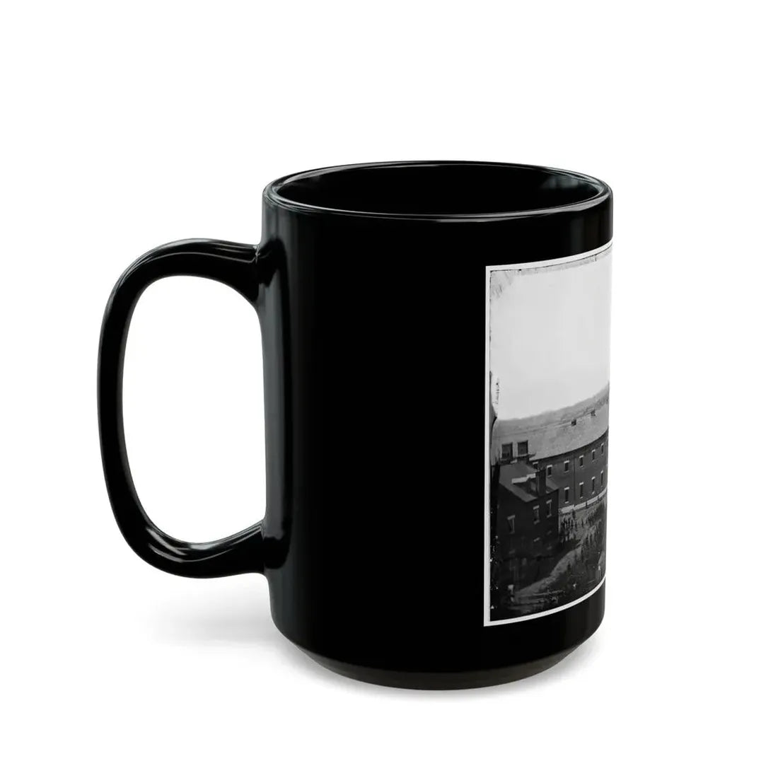 Washington, D.C. Execution Of The Conspirators  Scaffold In Use And Crowd In The Yard, Seen From The Roof Of The Arsenal (U.S. Civil War) Black Coffee Mug - Go Mug Yourself