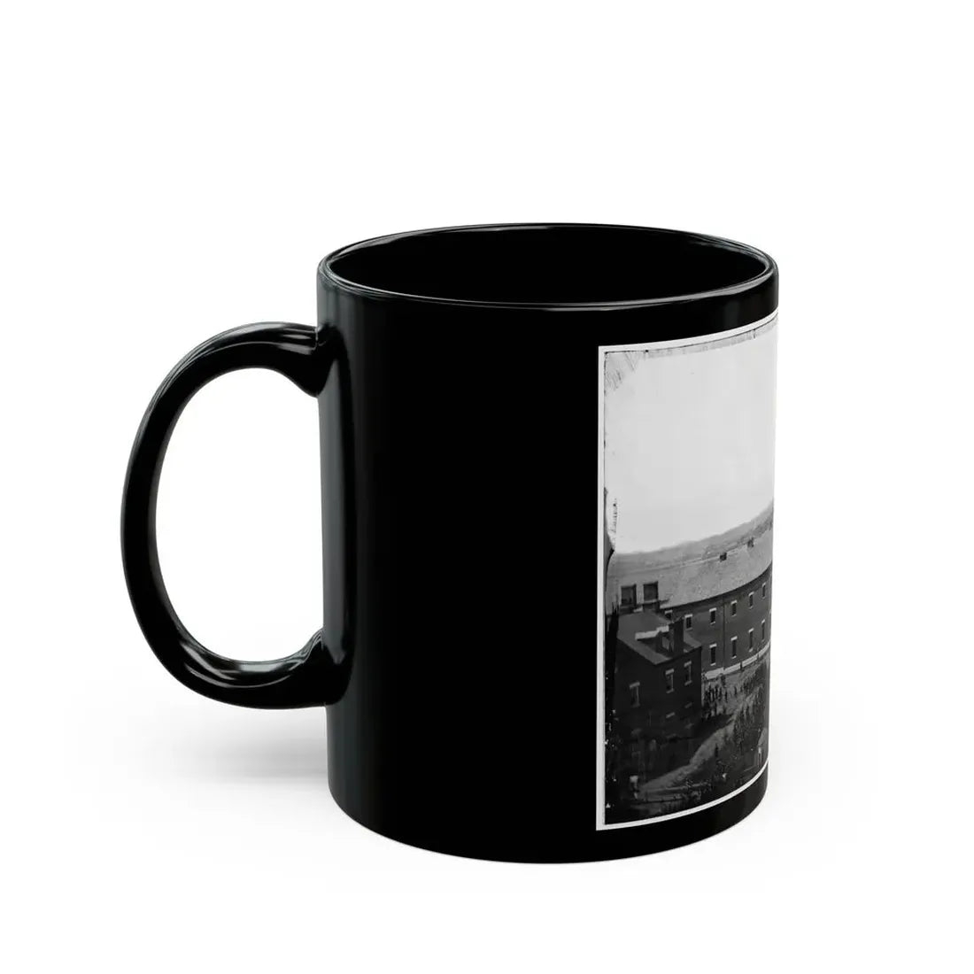 Washington, D.C. Execution Of The Conspirators  Scaffold In Use And Crowd In The Yard, Seen From The Roof Of The Arsenal (U.S. Civil War) Black Coffee Mug - Go Mug Yourself