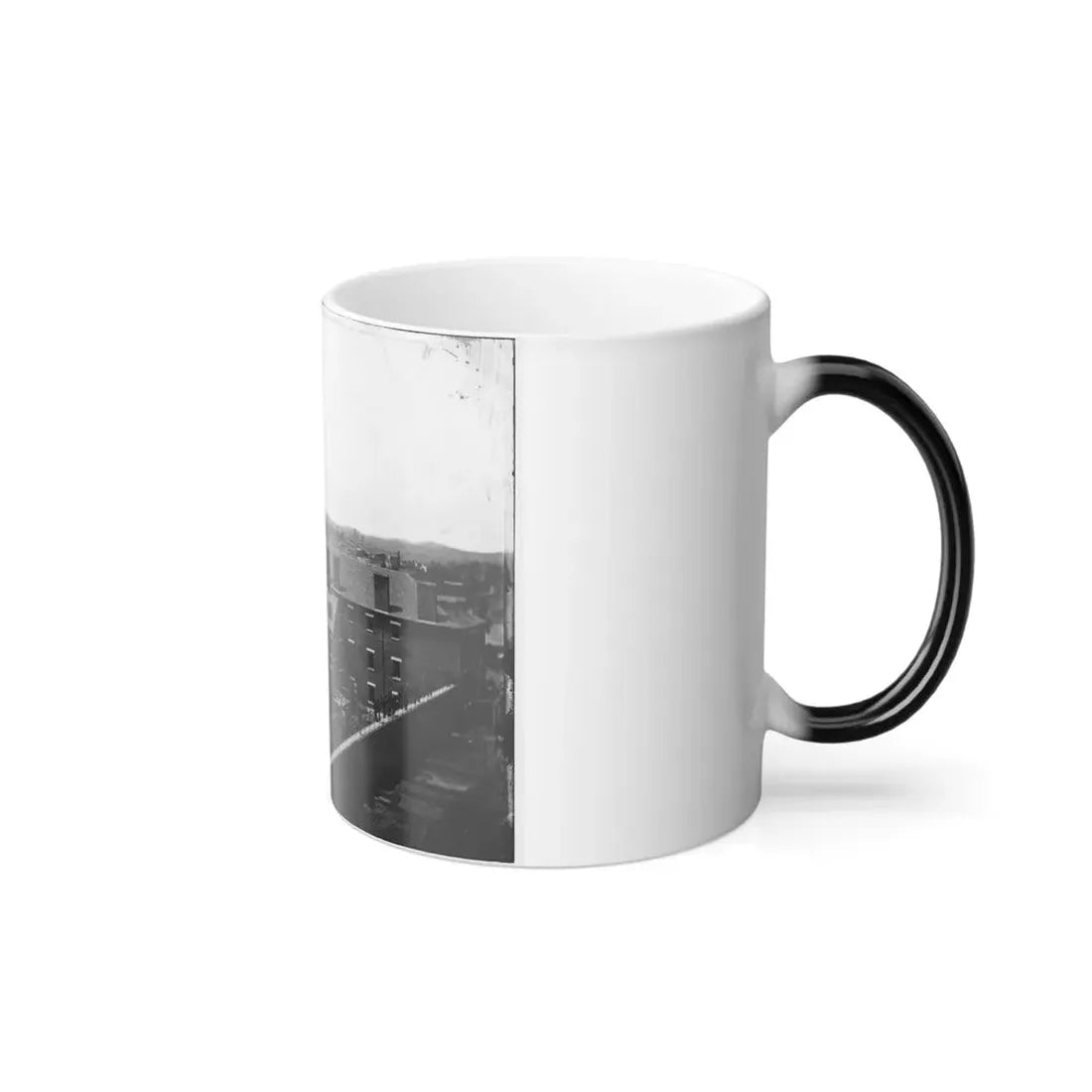 Washington, D.C. Execution of the Conspirators  Scaffold in Use and Crowd in the Yard, Seen From the Roof of the Arsenal (U.S. Civil War) Color Changing Coffee Mug 11oz - Go Mug Yourself