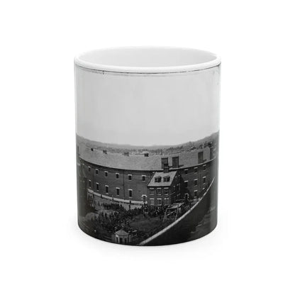Washington, D.C. Execution Of The Conspirators  Scaffold In Use And Crowd In The Yard, Seen From The Roof Of The Arsenal (U.S. Civil War) White Coffee Mug 11oz - Go Mug Yourself