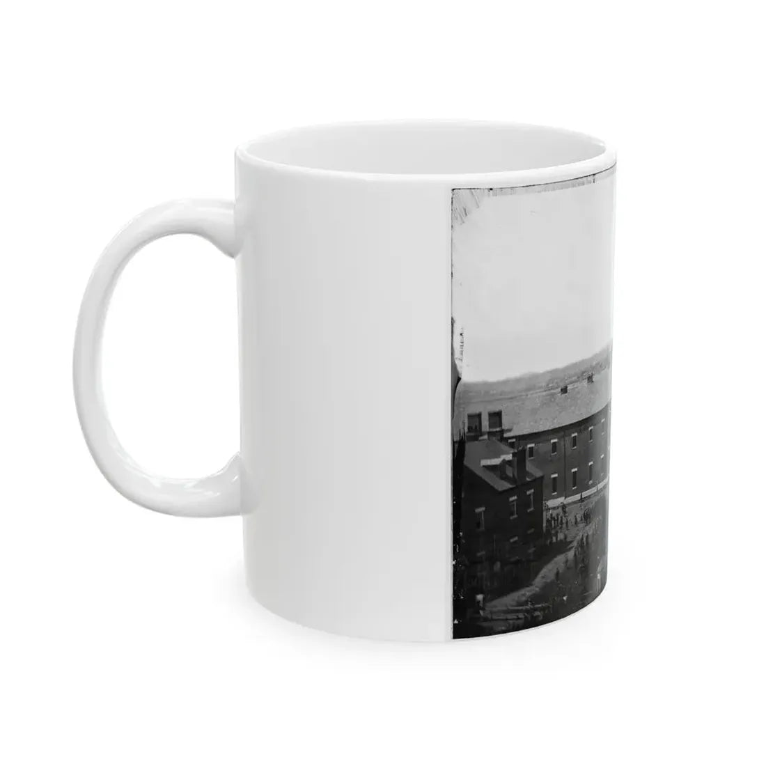 Washington, D.C. Execution Of The Conspirators  Scaffold In Use And Crowd In The Yard, Seen From The Roof Of The Arsenal (U.S. Civil War) White Coffee Mug - Go Mug Yourself