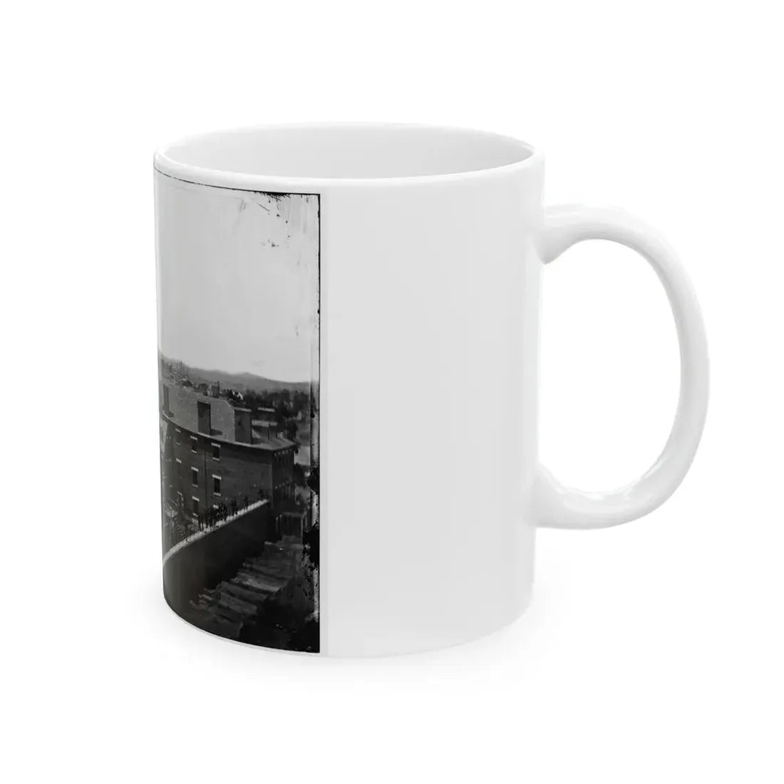 Washington, D.C. Execution Of The Conspirators  Scaffold In Use And Crowd In The Yard, Seen From The Roof Of The Arsenal (U.S. Civil War) White Coffee Mug - Go Mug Yourself