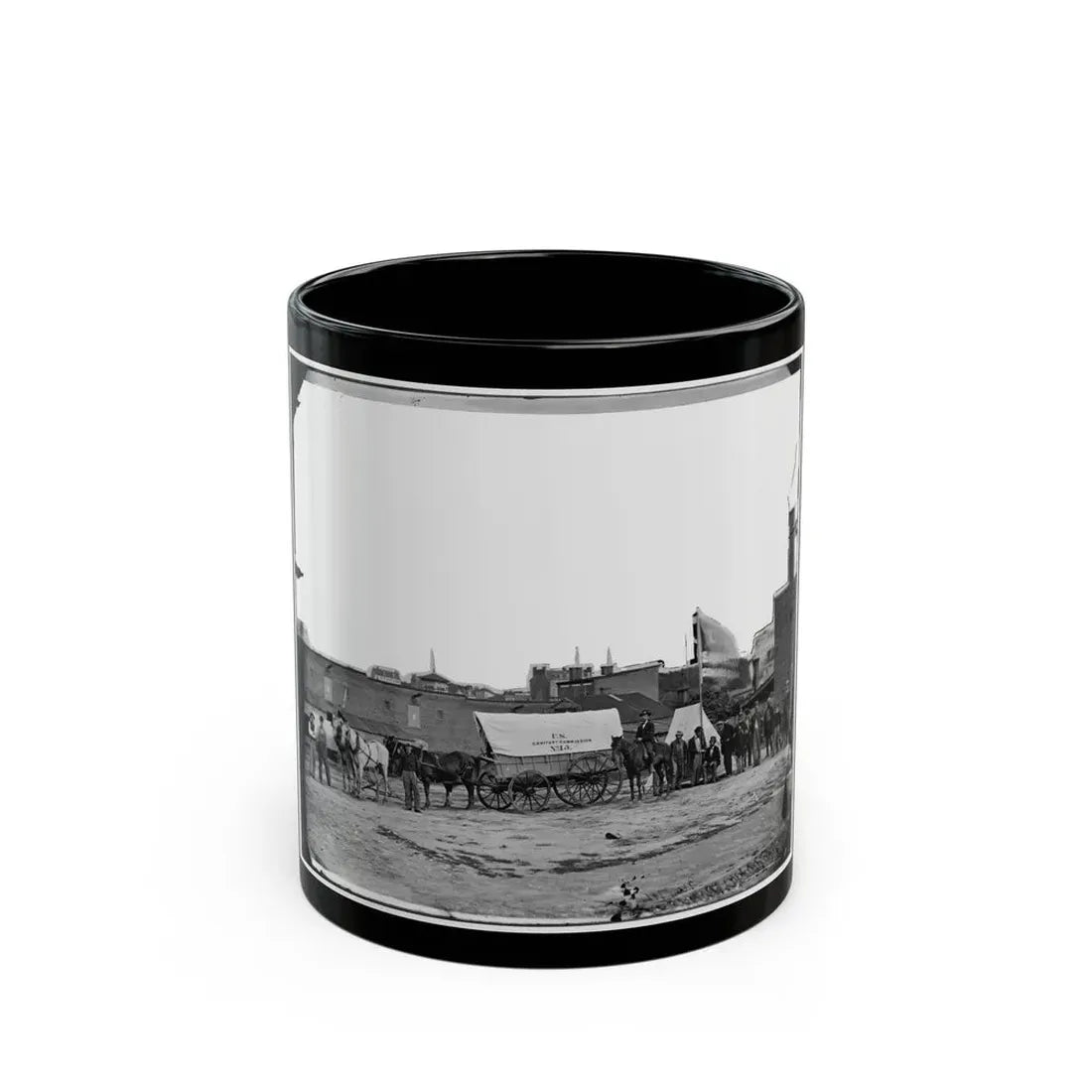 Washington, D.C. Field Relief Wagons And Workers Of U.S. Sanitary Commission (U.S. Civil War) Black Coffee Mug 11oz - Go Mug Yourself