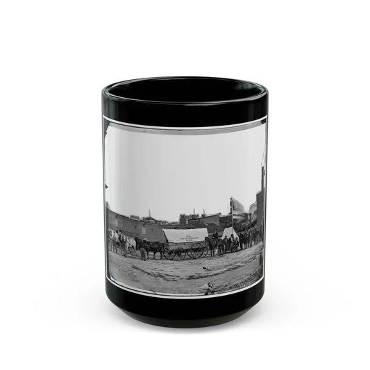 Washington, D.C. Field Relief Wagons And Workers Of U.S. Sanitary Commission (U.S. Civil War) Black Coffee Mug 15oz - Go Mug Yourself