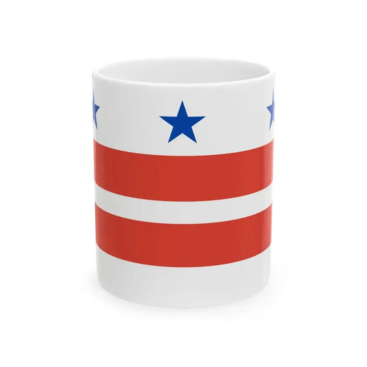 Washington D.C. Flag design Charles Dunn 1924 (United States) White Coffee Mug 11oz - Go Mug Yourself
