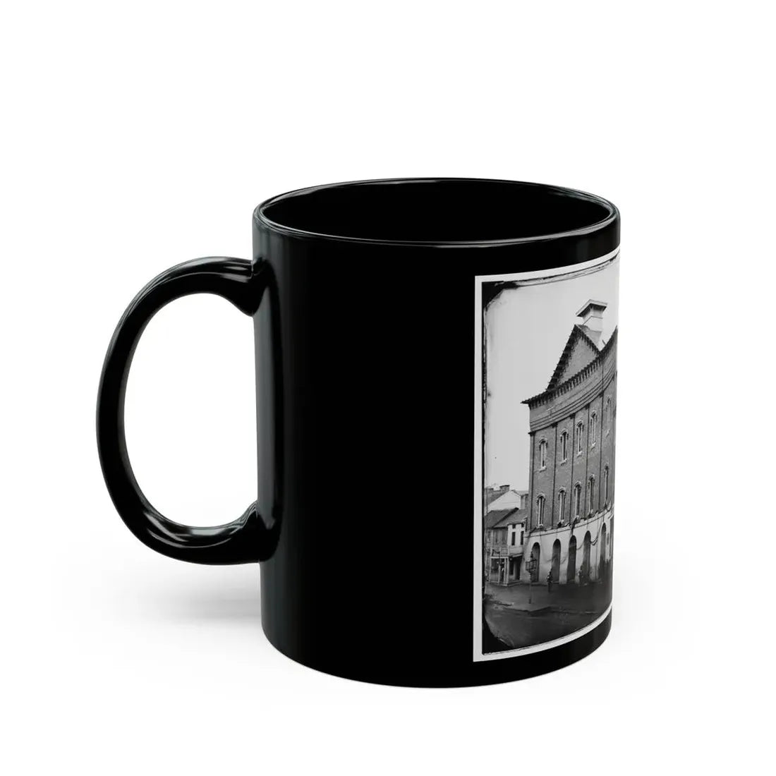 Washington, D.C. Ford's Theater With Guards Posted At Entrance And Crepe Draped From Windows (U.S. Civil War) Black Coffee Mug - Go Mug Yourself