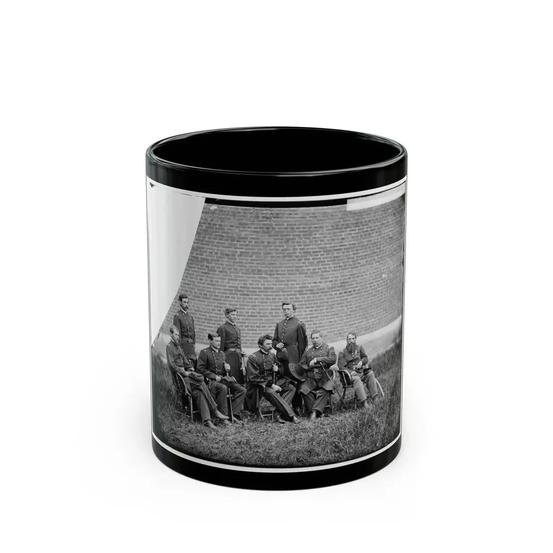 Washington, D.C. Gen. John F. Hartranft And Staff, Responsible For Securing The Conspirators At The Arsenal (U.S. Civil War) Black Coffee Mug 11oz - Go Mug Yourself