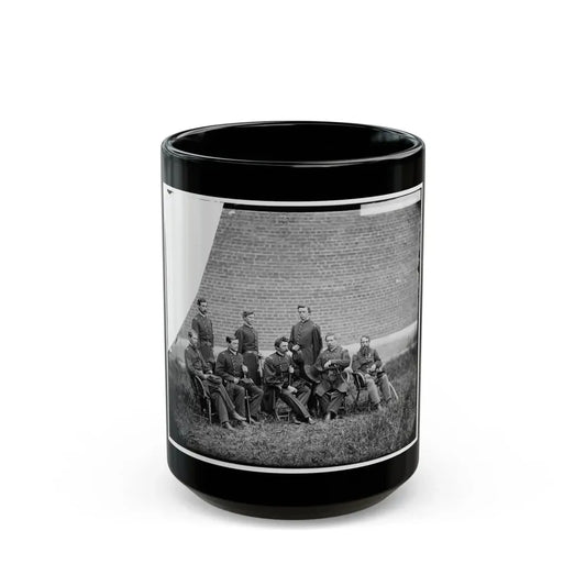 Washington, D.C. Gen. John F. Hartranft And Staff, Responsible For Securing The Conspirators At The Arsenal (U.S. Civil War) Black Coffee Mug 15oz - Go Mug Yourself