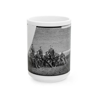 Washington, D.C. Gen. John F. Hartranft And Staff, Responsible For Securing The Conspirators At The Arsenal (U.S. Civil War) White Coffee Mug 15oz - Go Mug Yourself