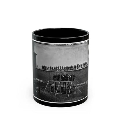 Washington, D.C. Gen. John F. Hartranft Reading The Death Warrant To The Conspirators On The Scaffold (U.S. Civil War) Black Coffee Mug 11oz - Go Mug Yourself