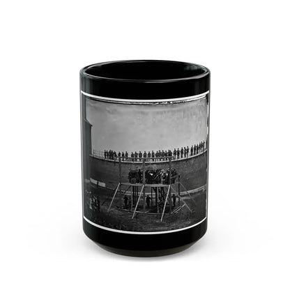 Washington, D.C. Gen. John F. Hartranft Reading The Death Warrant To The Conspirators On The Scaffold (U.S. Civil War) Black Coffee Mug 15oz - Go Mug Yourself