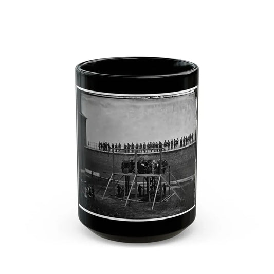 Washington, D.C. Gen. John F. Hartranft Reading The Death Warrant To The Conspirators On The Scaffold (U.S. Civil War) Black Coffee Mug 15oz - Go Mug Yourself