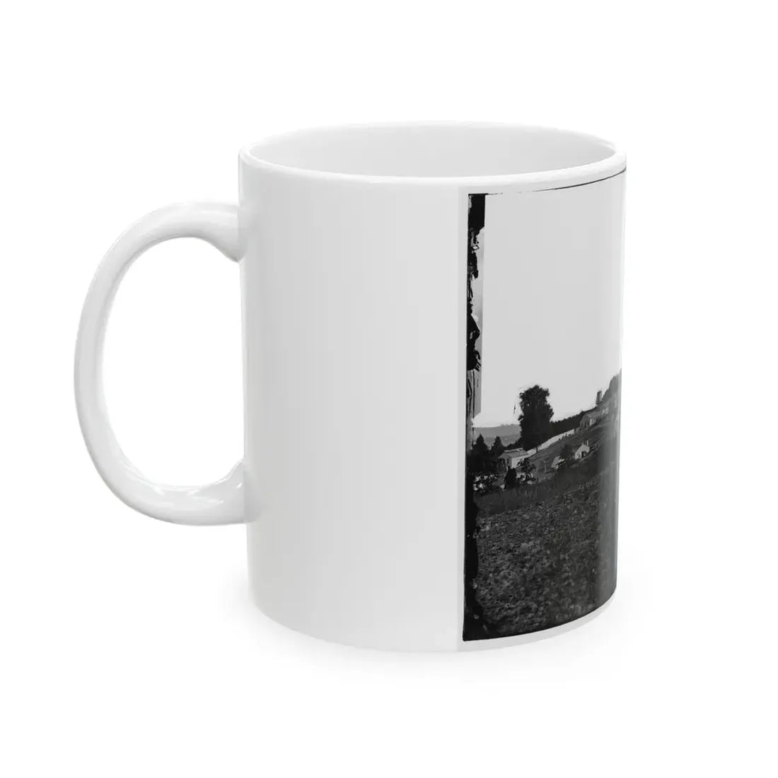 Washington, D.C. General View Of Harewood Hospital, On Farm Of W. W. Corcoran, 7th Street Road Near Soldiers' Home (U.S. Civil War) White Coffee Mug - Go Mug Yourself