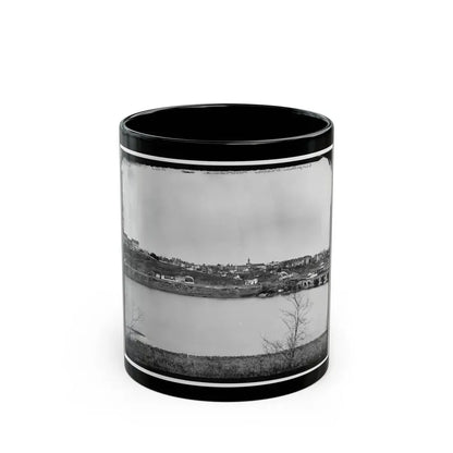 Washington, D.C. Georgetown From The Virginia Bank; Aqueduct Bridge At The Extreme Right (U.S. Civil War) Black Coffee Mug 11oz - Go Mug Yourself