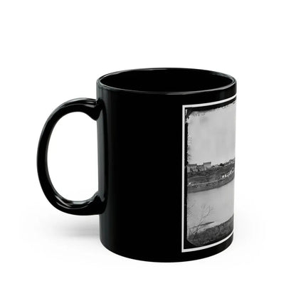 Washington, D.C. Georgetown From The Virginia Bank; Aqueduct Bridge At The Extreme Right (U.S. Civil War) Black Coffee Mug - Go Mug Yourself