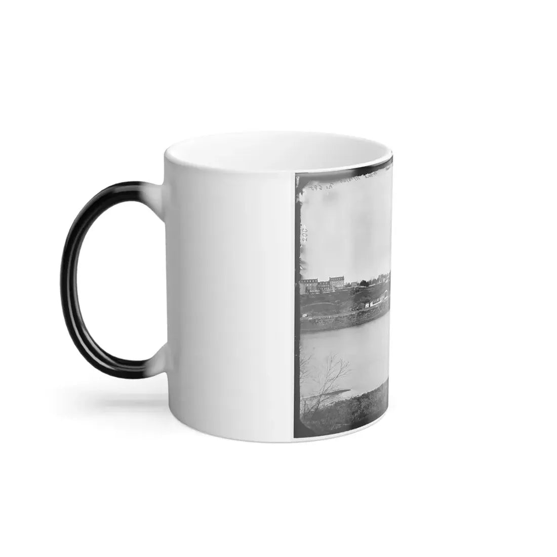 Washington, D.C. Georgetown From the Virginia Bank; Aqueduct Bridge at the Extreme Right (U.S. Civil War) Color Changing Coffee Mug 11oz - Go Mug Yourself